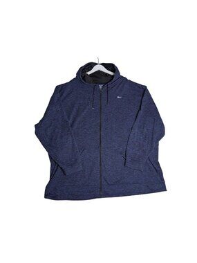 Reebok Men's BLUE Marled Speedwick Full-Zip Hoodie 5XLT